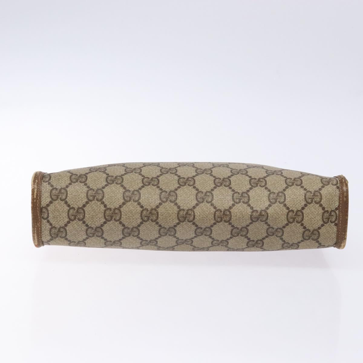GUCCI GG Supreme Clutch Bag PVC Beige 97 01 038 Auth ep10297