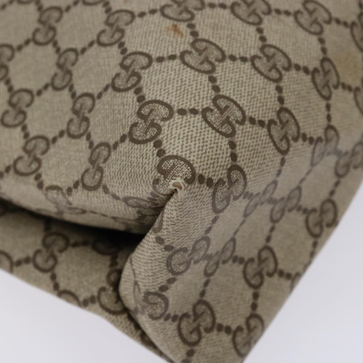 GUCCI GG Supreme Web Sherry Line Tote Bag PVC Beige Gold 39 02 091 Auth ep10316