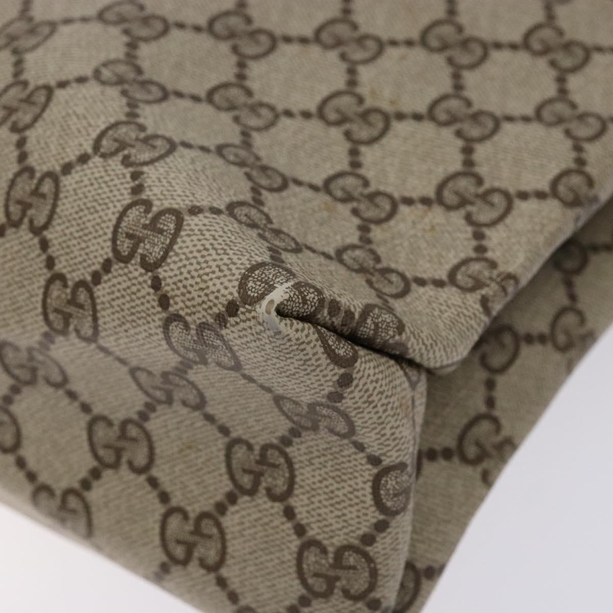 GUCCI GG Supreme Web Sherry Line Tote Bag PVC Beige Gold 39 02 091 Auth ep10316