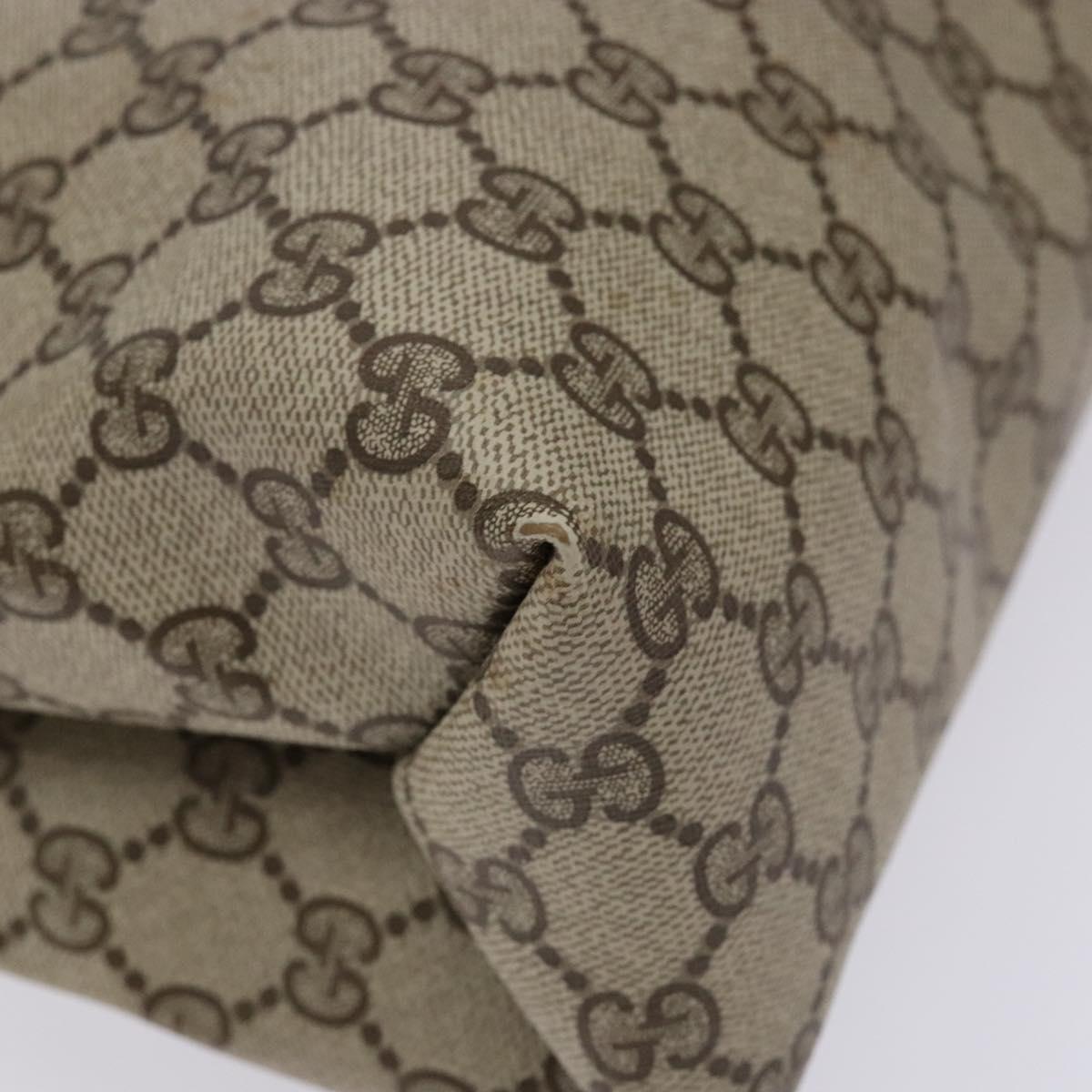 GUCCI GG Supreme Web Sherry Line Tote Bag PVC Beige Gold 39 02 091 Auth ep10316