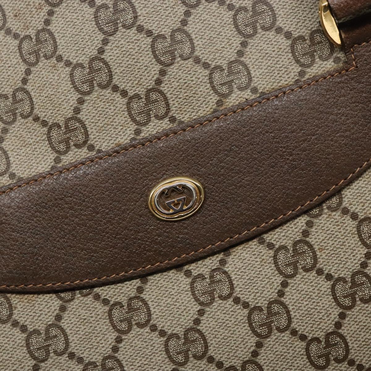 GUCCI GG Supreme Web Sherry Line Tote Bag PVC Beige Gold 39 02 091 Auth ep10316