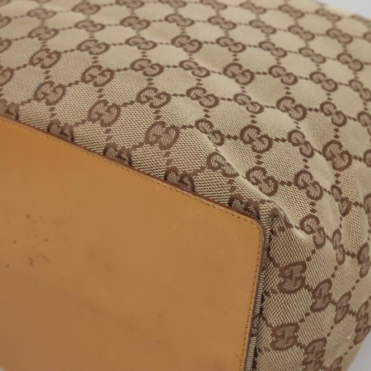 GUCCI GG Canvas Tote Bag Beige Gold 002 1097 2404 Auth ep10320