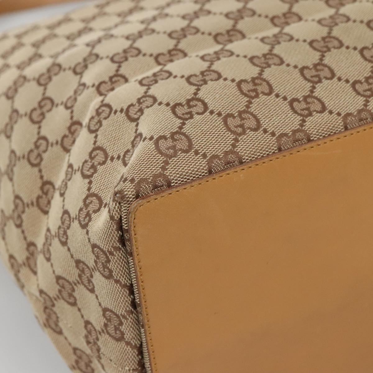 GUCCI GG Canvas Tote Bag Beige Gold 002 1097 2404 Auth ep10320