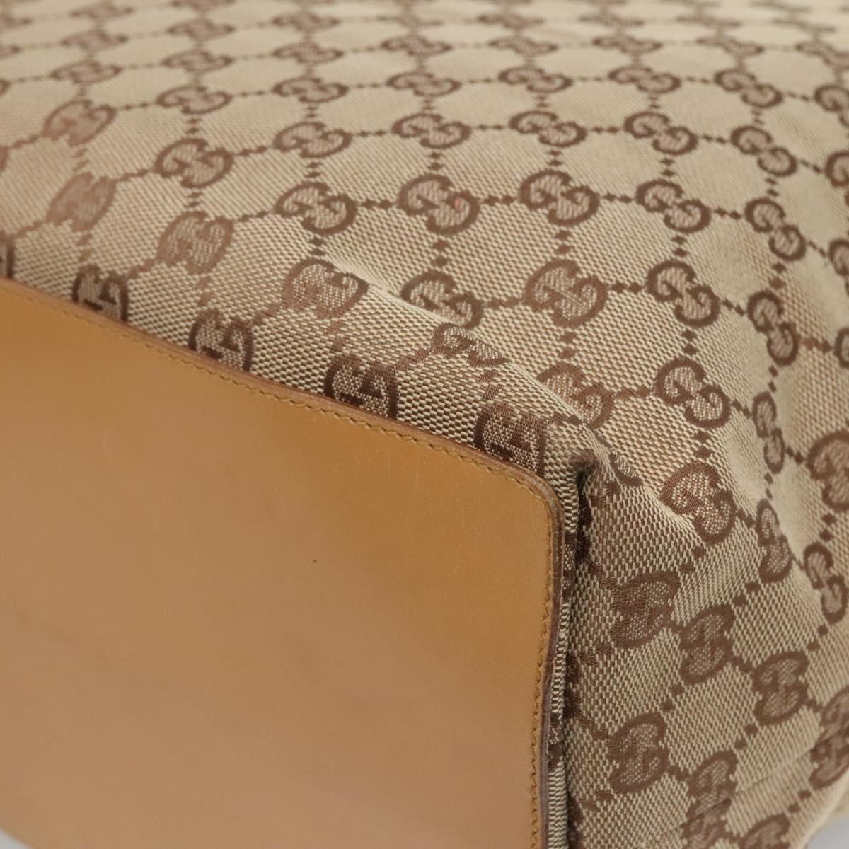 GUCCI GG Canvas Tote Bag Beige Gold 002 1097 2404 Auth ep10320