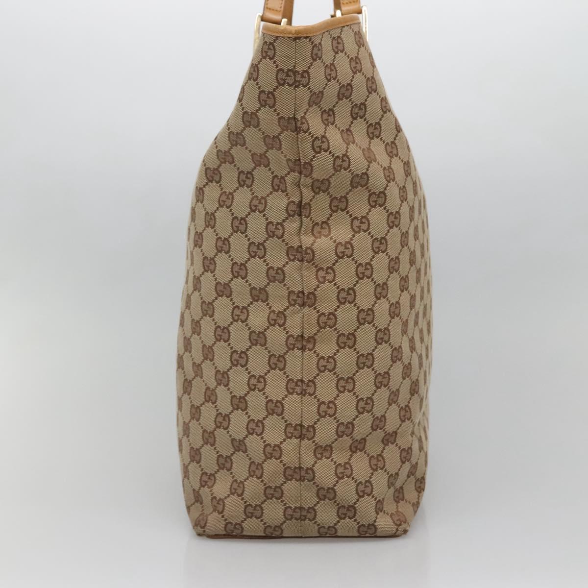 GUCCI GG Canvas Tote Bag Beige Gold 002 1097 2404 Auth ep10320