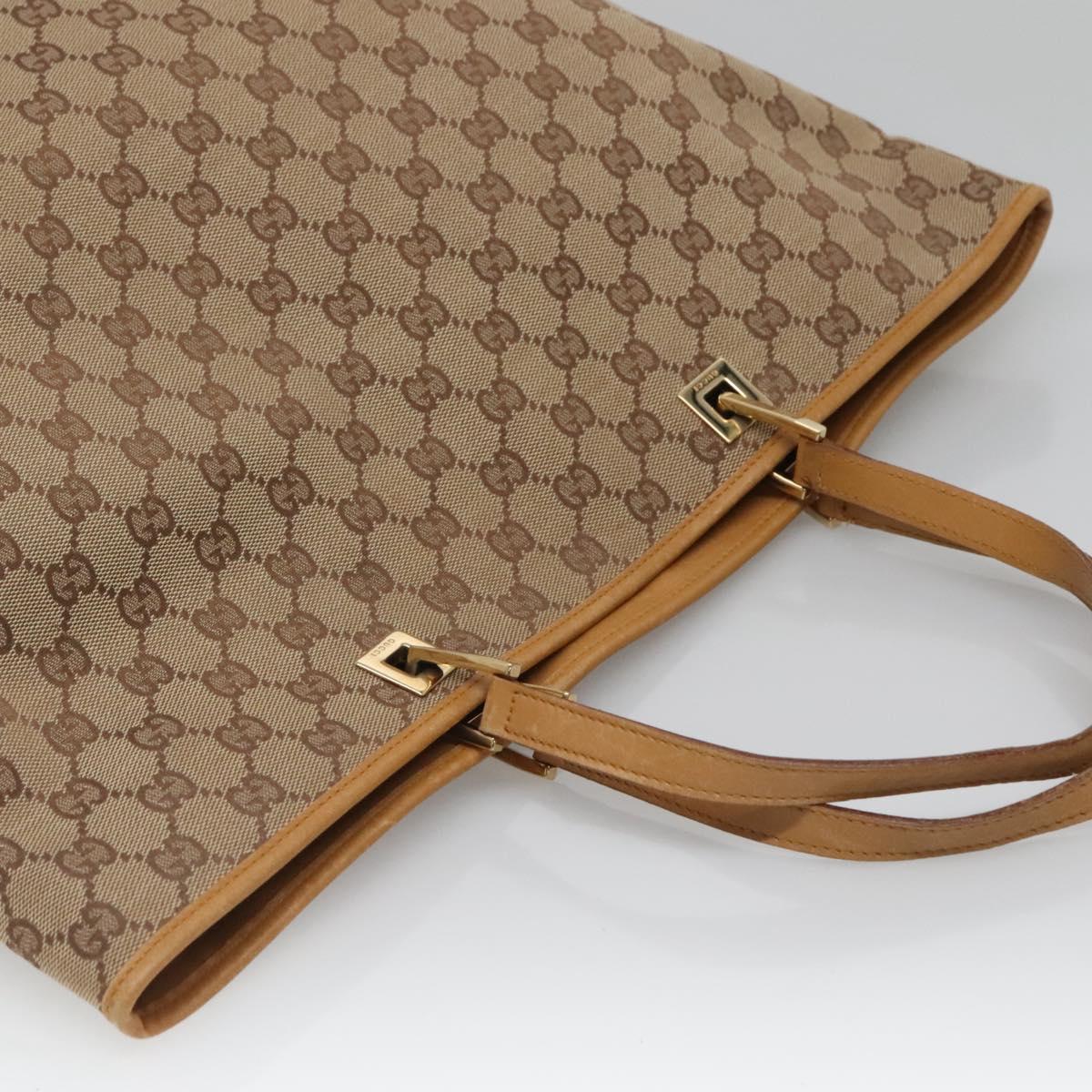 GUCCI GG Canvas Tote Bag Beige Gold 002 1097 2404 Auth ep10320