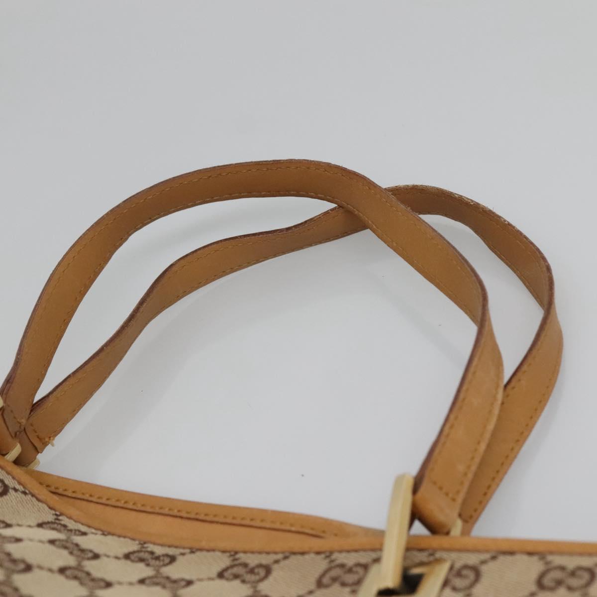 GUCCI GG Canvas Tote Bag Beige Gold 002 1097 2404 Auth ep10320