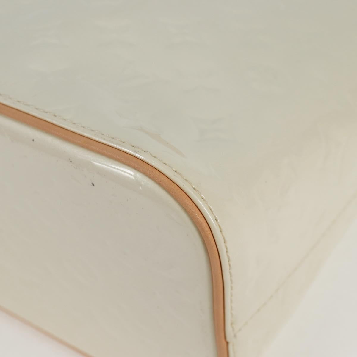 LOUIS VUITTON Monogram Vernis Houston Hand Bag Perle M91342 LV Auth ep10355A