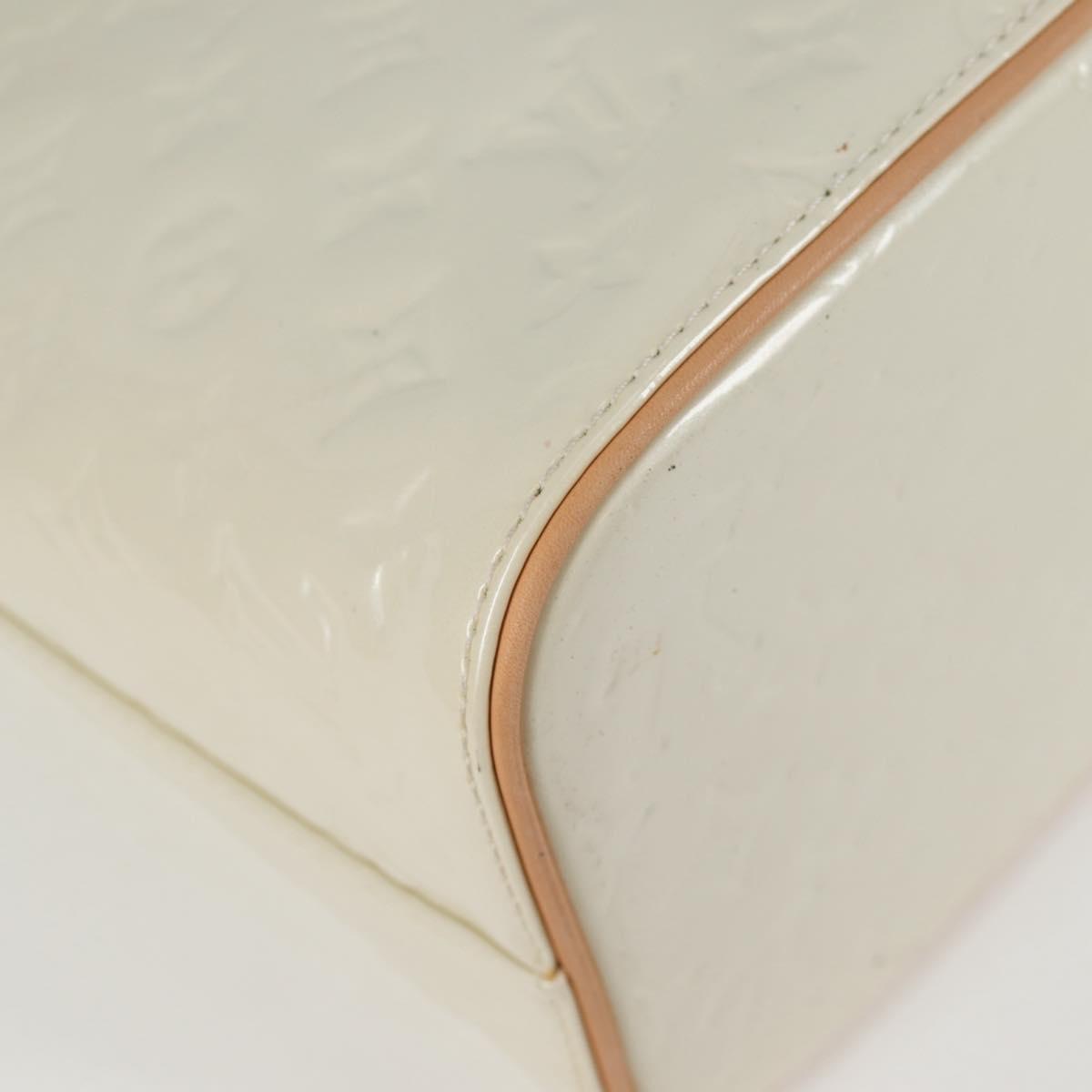 LOUIS VUITTON Monogram Vernis Houston Hand Bag Perle M91342 LV Auth ep10355A