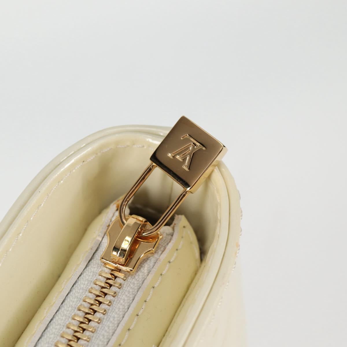 LOUIS VUITTON Monogram Vernis Houston Hand Bag Perle M91342 LV Auth ep10355A