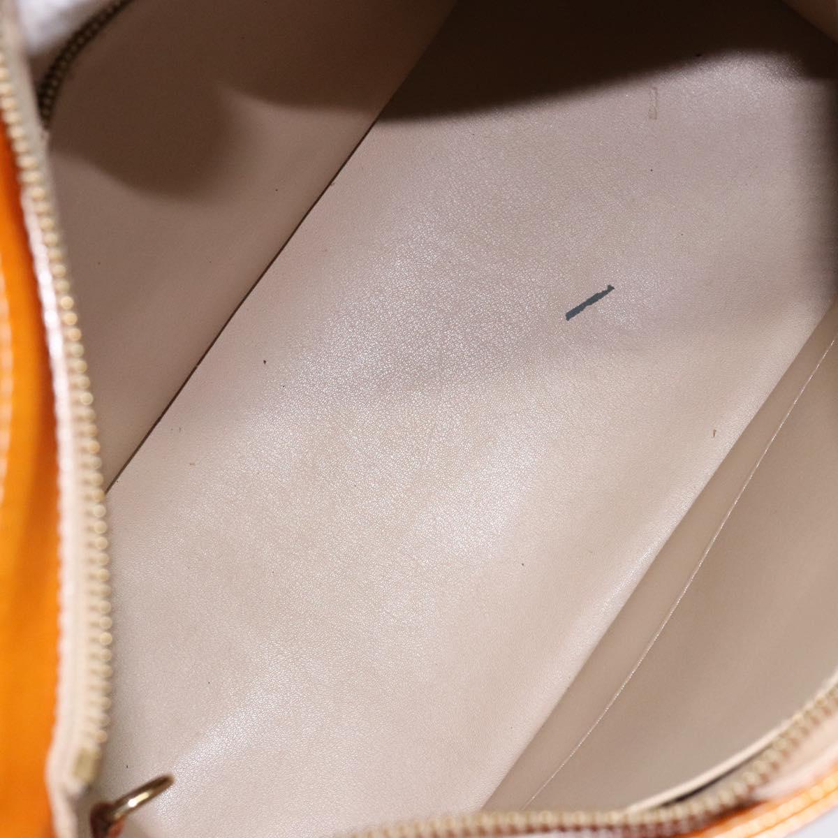 LOUIS VUITTON Monogram Vernis Houston Hand Bag Beige M91004 LV Auth ep10359