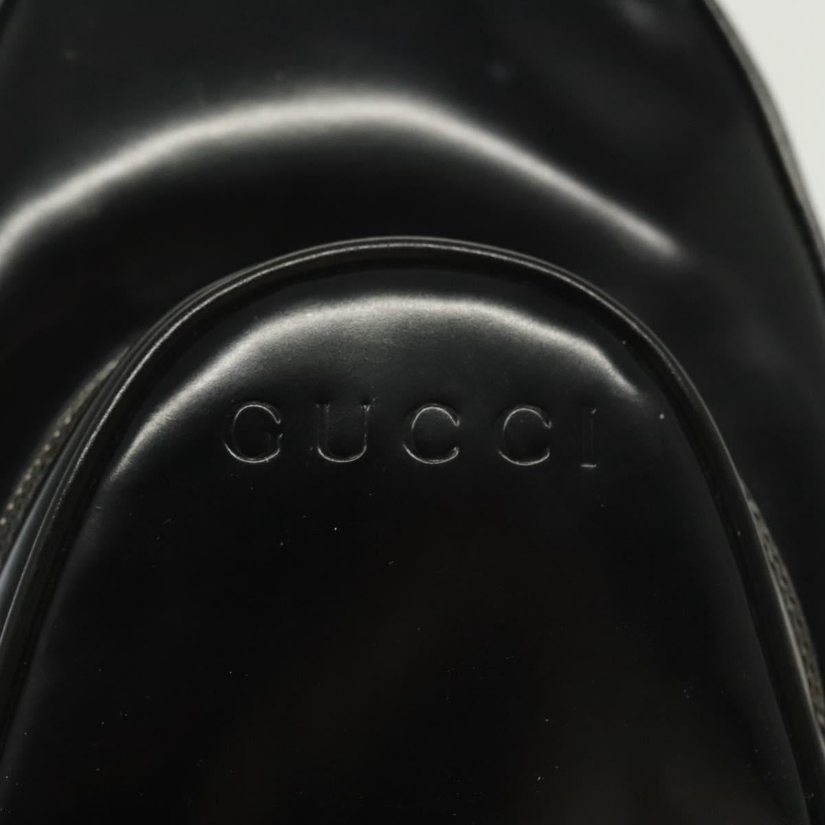 GUCCI Bamboo Body Bag Patent leather Black Silver 003 3444 0127 Auth ep10361