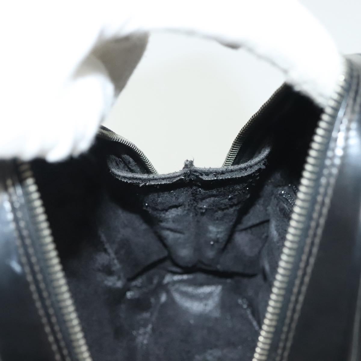 GUCCI Bamboo Body Bag Patent leather Black Silver 003 3444 0127 Auth ep10361