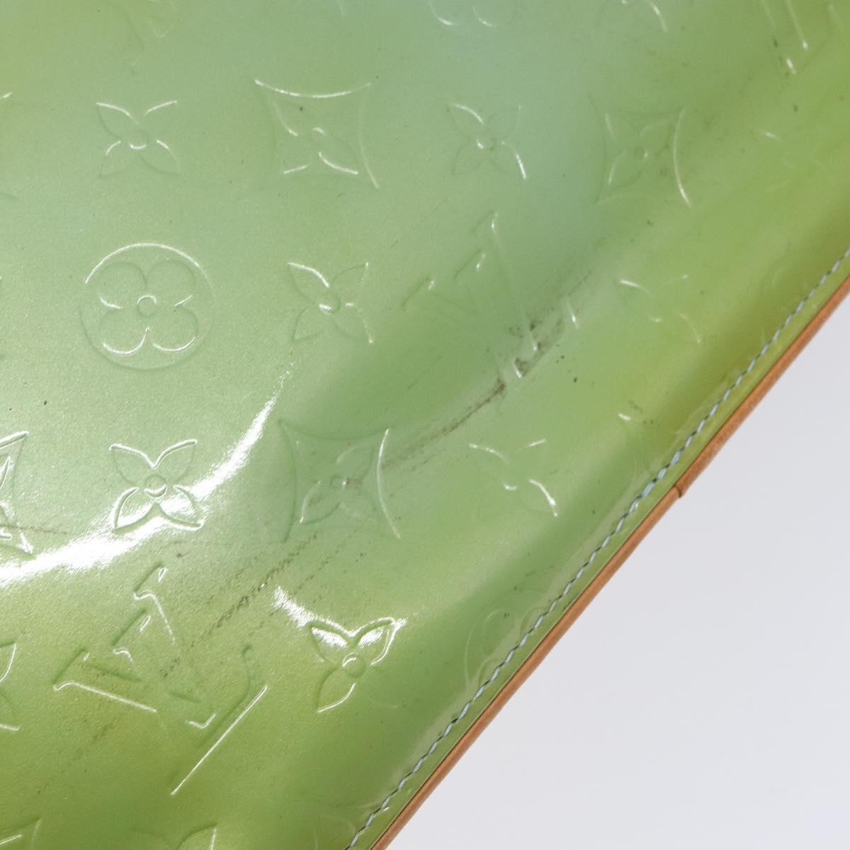 LOUIS VUITTON Monogram Vernis Houston Hand Bag Baby Blue M91005 LV Auth ep10362