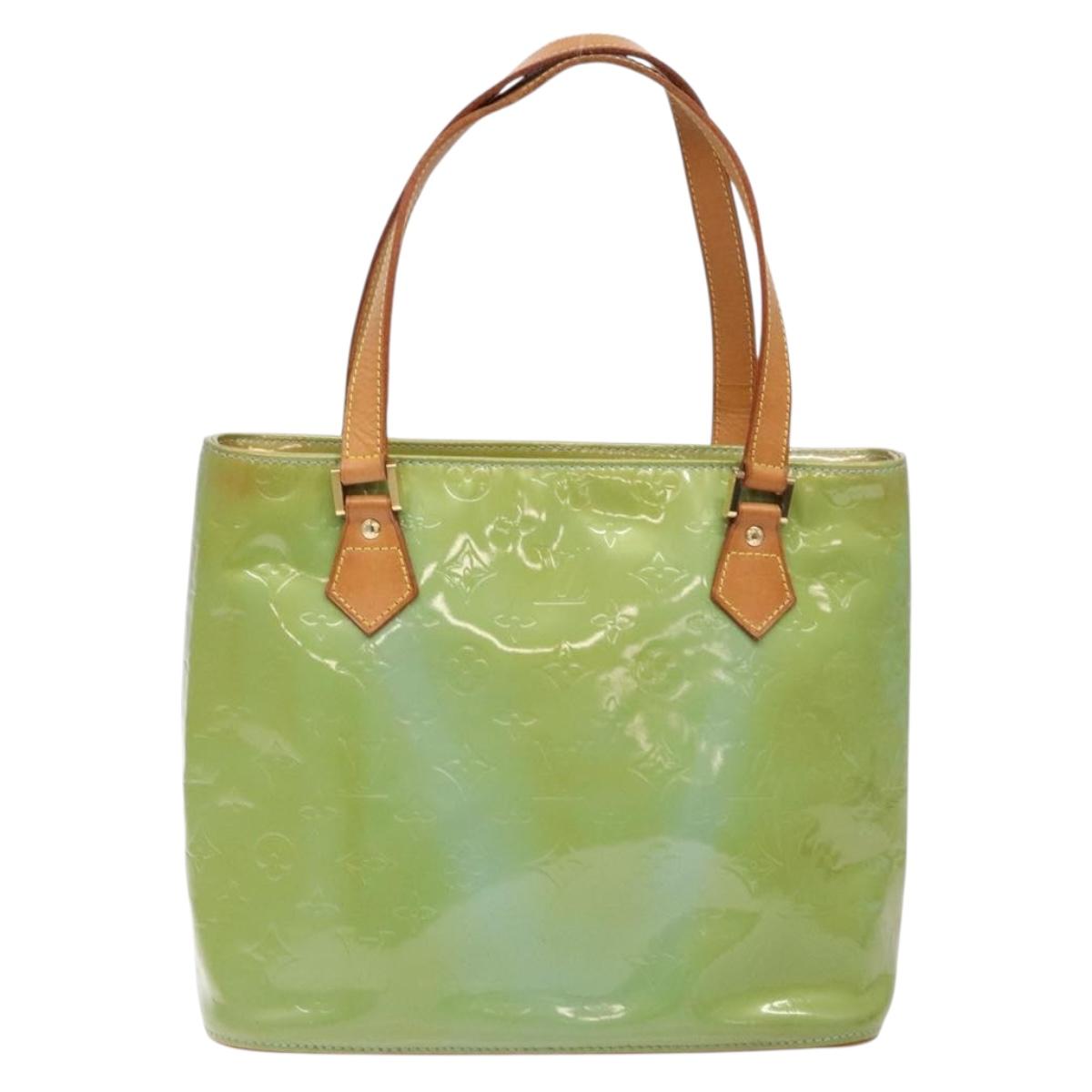 LOUIS VUITTON Monogram Vernis Houston Hand Bag Baby Blue M91005 LV Auth ep10362