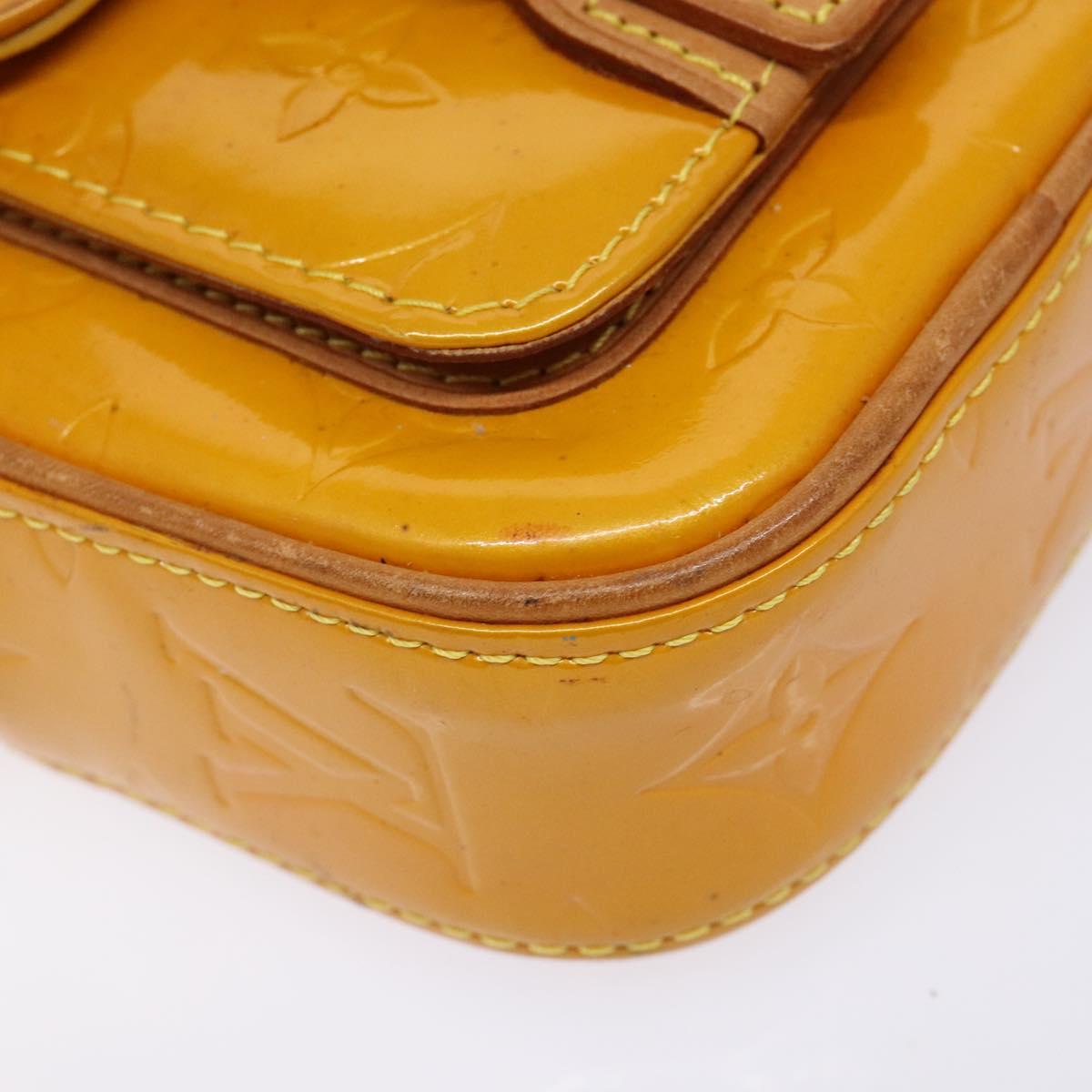 LOUIS VUITTON Monogram Vernis Christie PM Shoulder Bag Jaune M91110 Auth ep10365
