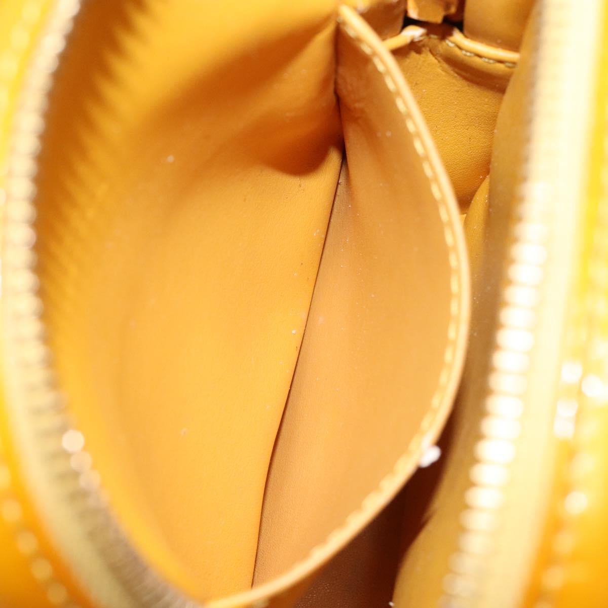 LOUIS VUITTON Monogram Vernis Christie PM Shoulder Bag Jaune M91110 Auth ep10365