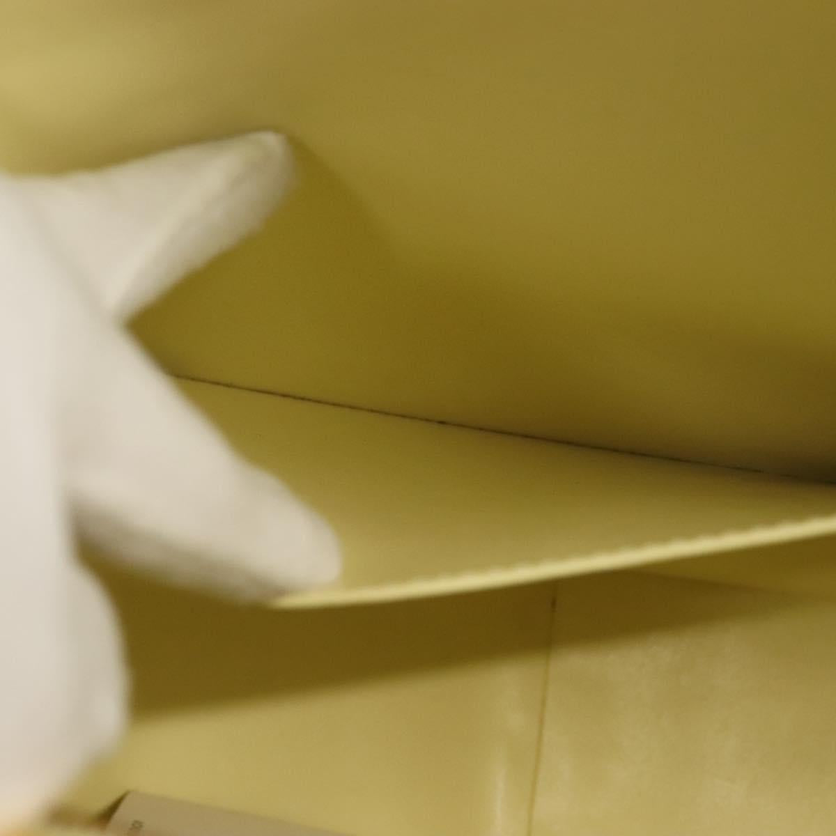 LOUIS VUITTON Monogram Vernis Columbus Tote Bag Lime Yellow M91047 Auth ep10370