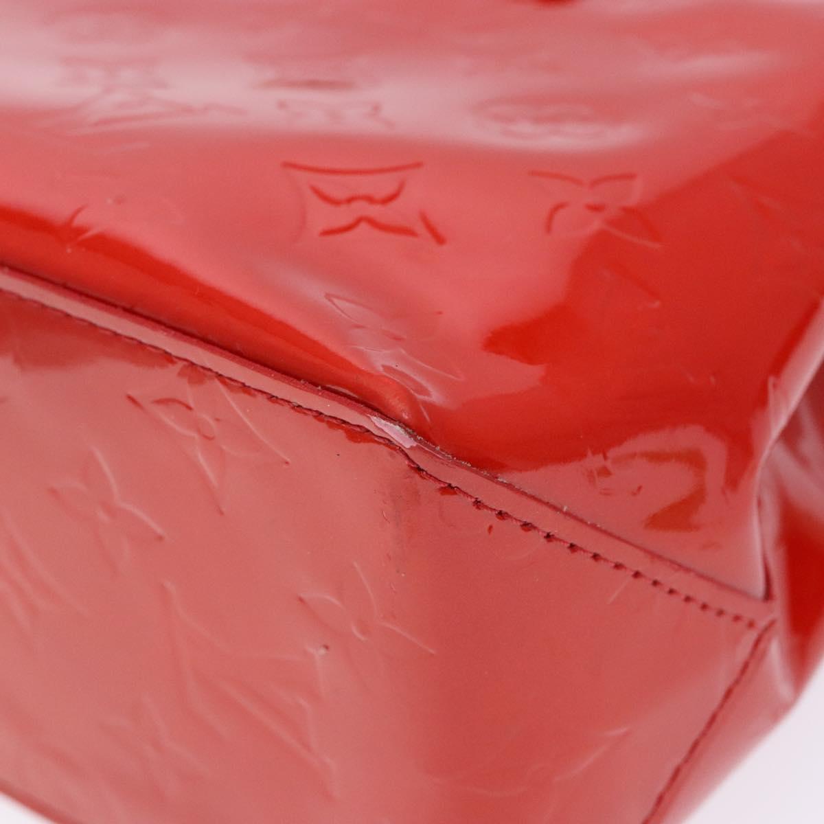 LOUIS VUITTON Monogram Vernis Reade PM Hand Bag Red Rouge M91088 LV Auth ep10371