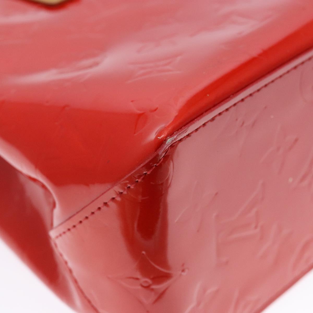 LOUIS VUITTON Monogram Vernis Reade PM Hand Bag Red Rouge M91088 LV Auth ep10371