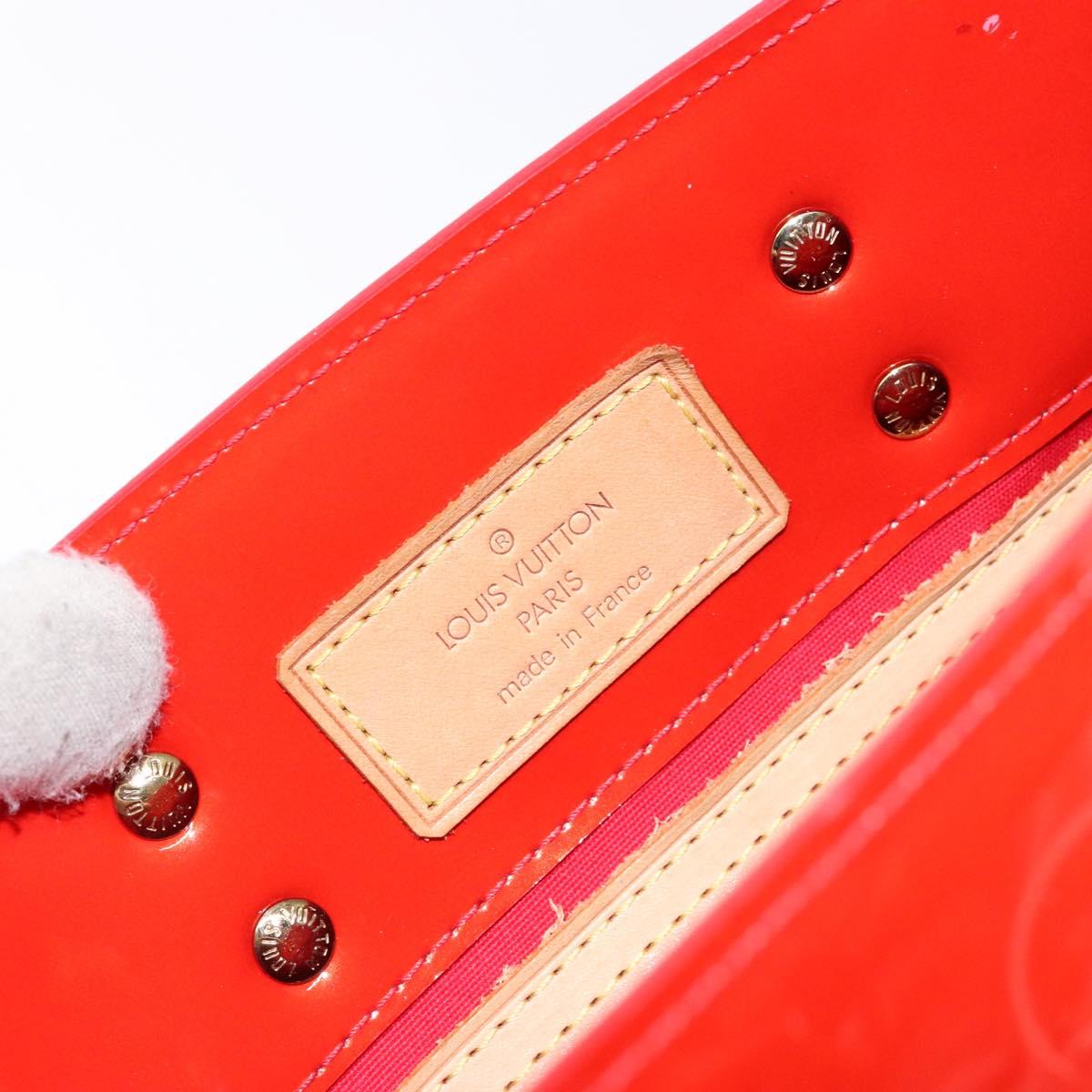 LOUIS VUITTON Monogram Vernis Reade PM Hand Bag Red Rouge M91088 LV Auth ep10371
