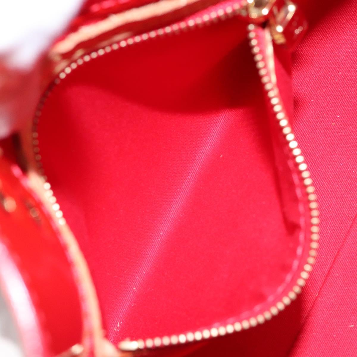 LOUIS VUITTON Monogram Vernis Reade PM Hand Bag Red Rouge M91088 LV Auth ep10371
