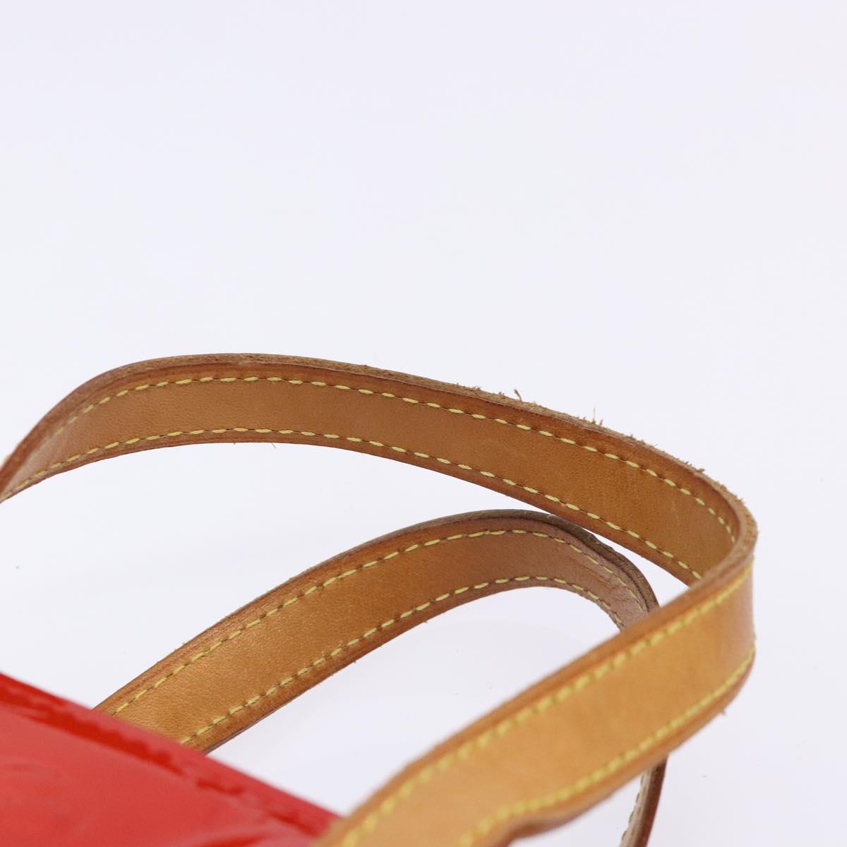 LOUIS VUITTON Monogram Vernis Reade PM Hand Bag Red Rouge M91088 LV Auth ep10371