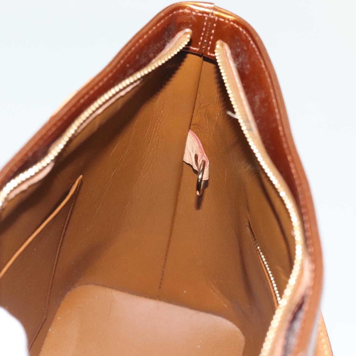 LOUIS VUITTON Monogram Vernis Houston Hand Bag Bronze M91122 LV Auth ep10376