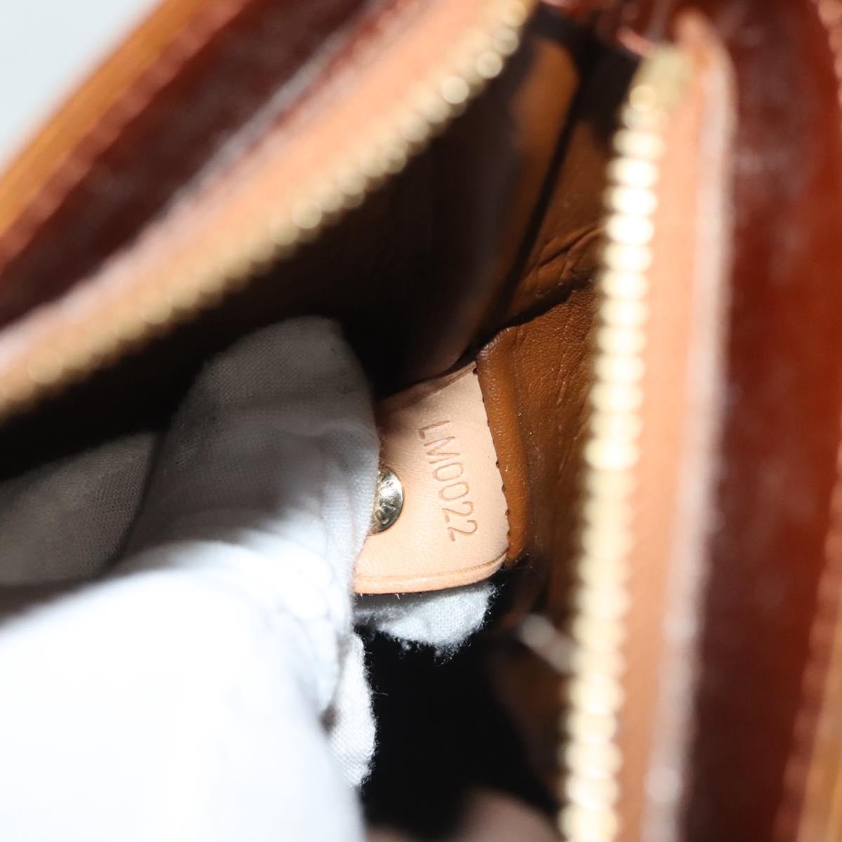 LOUIS VUITTON Monogram Vernis Houston Hand Bag Bronze M91122 LV Auth ep10376