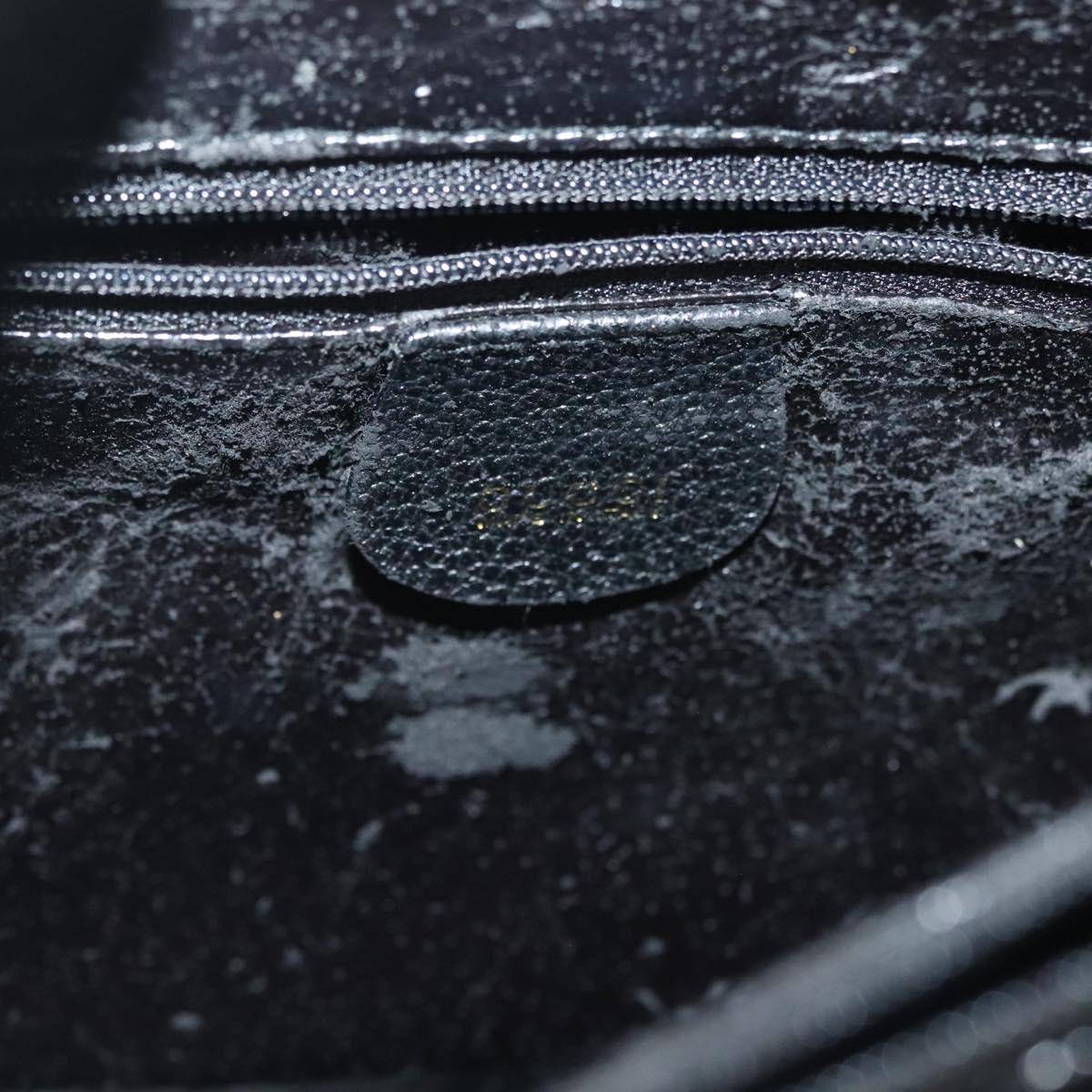 GUCCI Bamboo Hand Bag Suede Black Gold 002 1186 0260 Auth ep10379