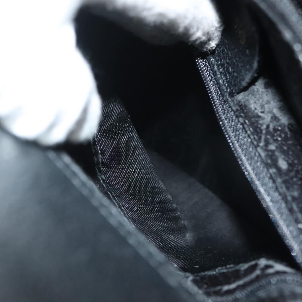 GUCCI Bamboo Hand Bag Suede Black Gold 002 1186 0260 Auth ep10379