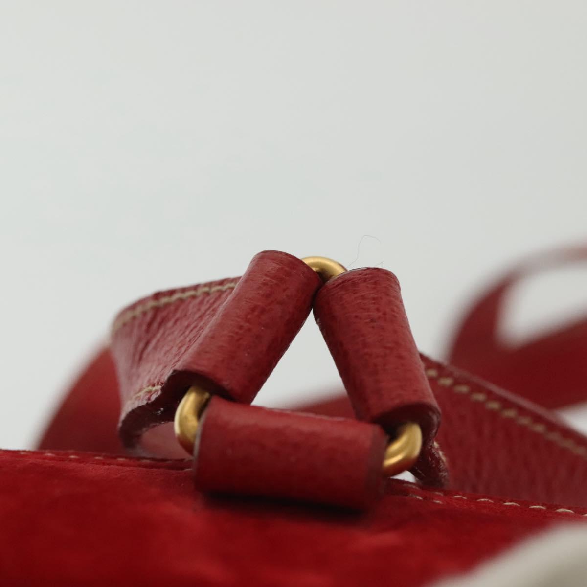 GUCCI Bamboo Backpack Suede Red Gold 003 1705 0030 Auth ep10393