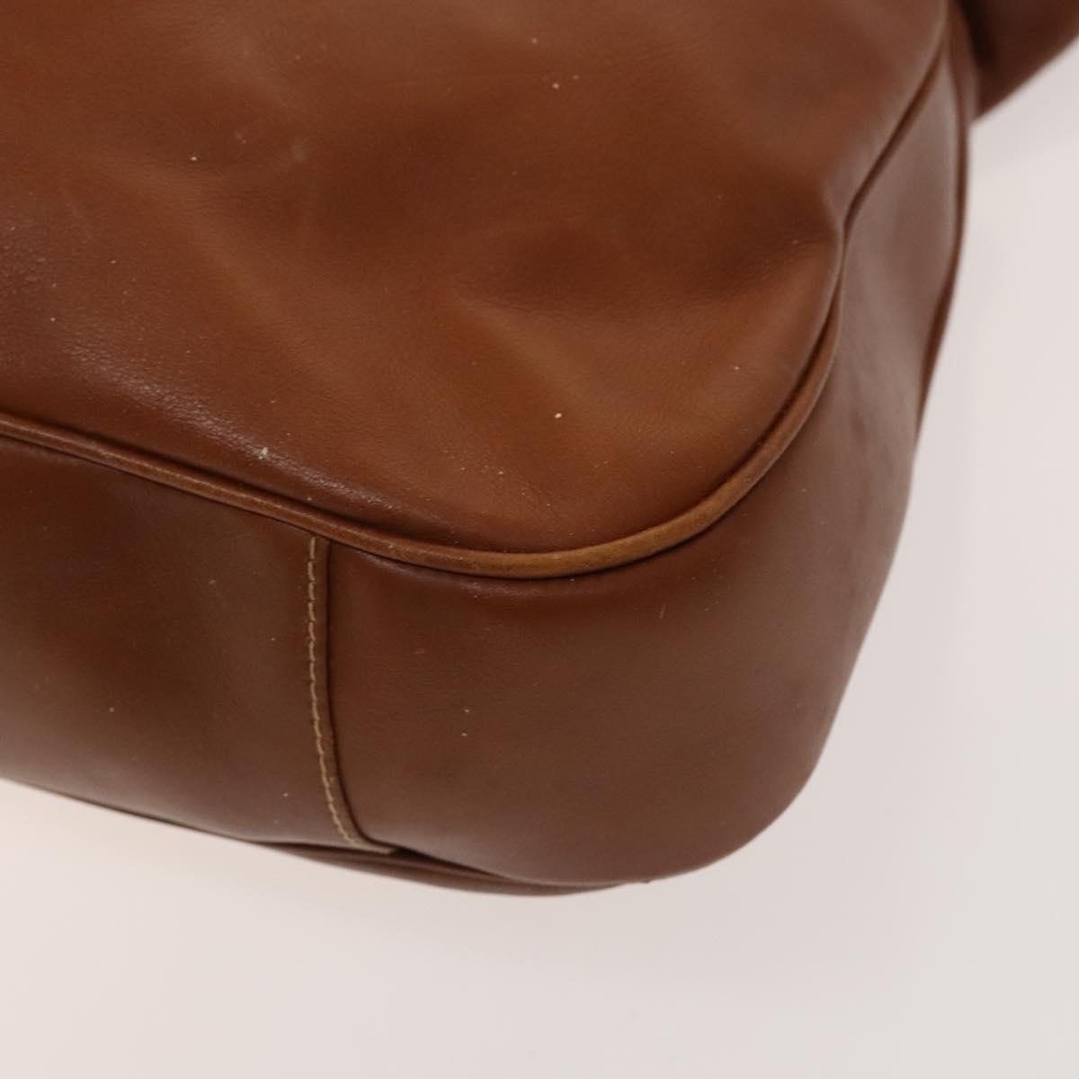 GUCCI Bamboo Hand Bag Leather 2way Brown Gold 001 1014 1577 0 Auth ep10398