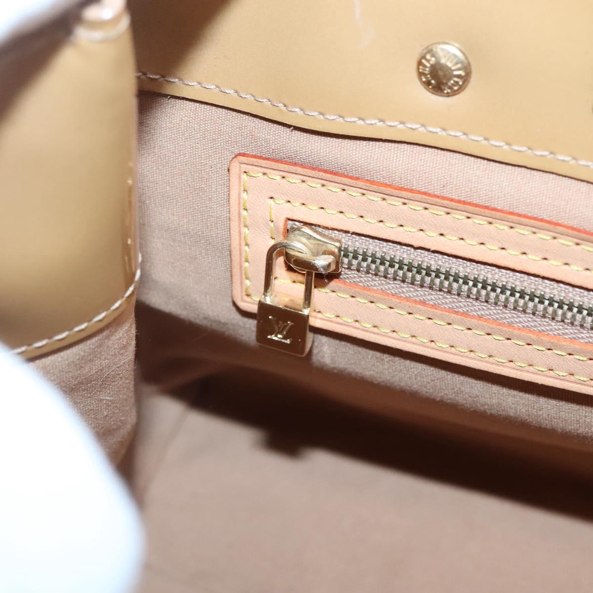 LOUIS VUITTON Monogram Vernis Reade PM Hand Bag Noisette M91334 LV Auth ep10399