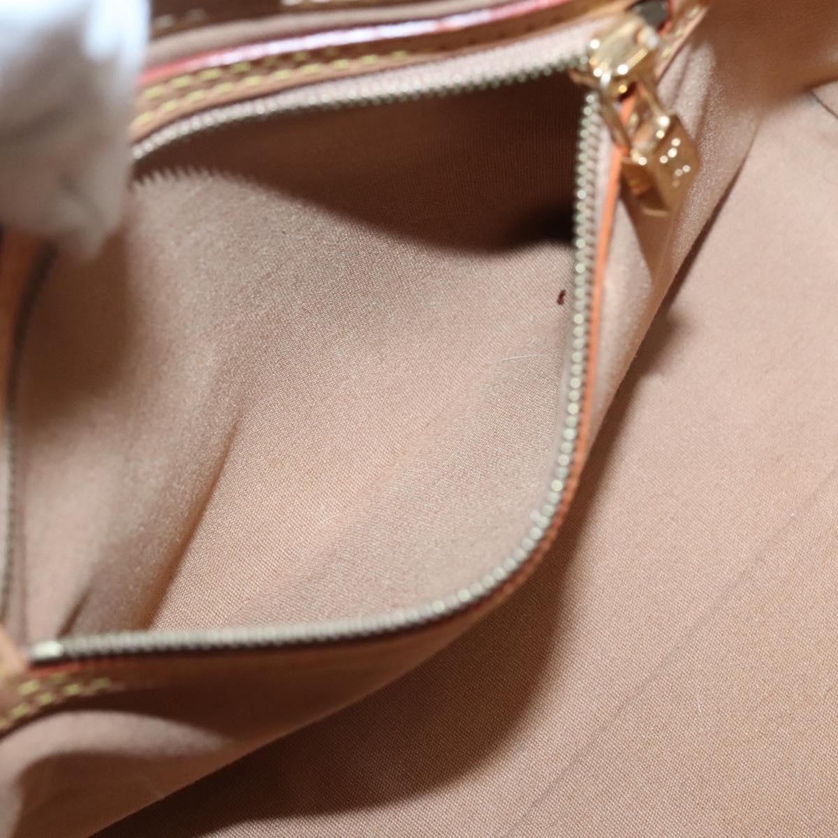 LOUIS VUITTON Monogram Vernis Reade PM Hand Bag Noisette M91334 LV Auth ep10399