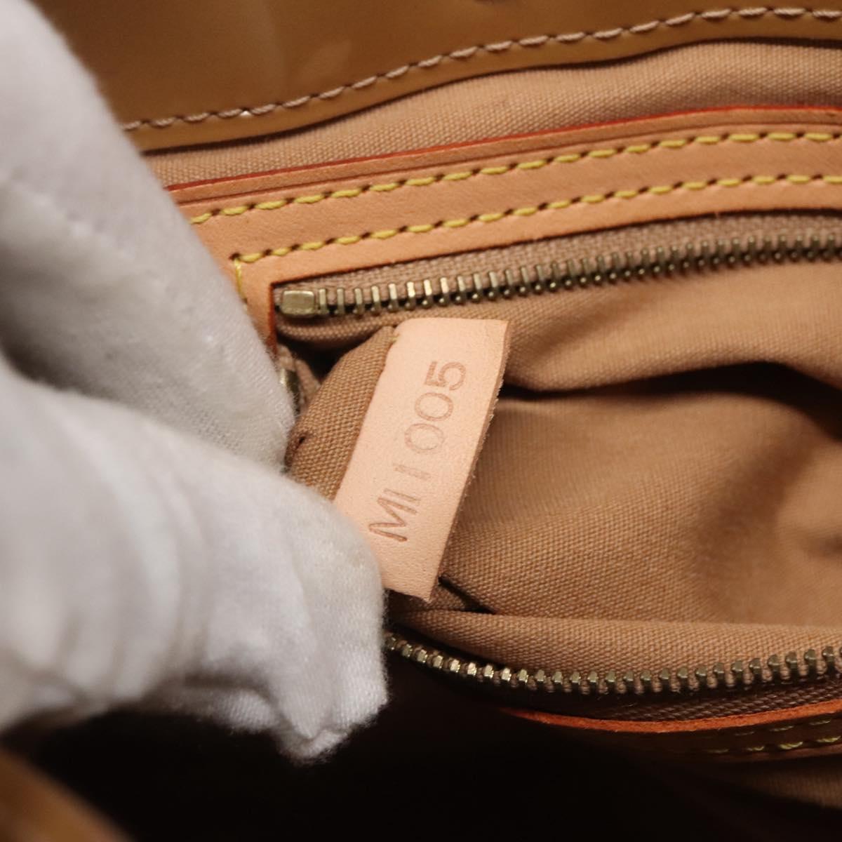 LOUIS VUITTON Monogram Vernis Reade PM Hand Bag Noisette M91334 LV Auth ep10399