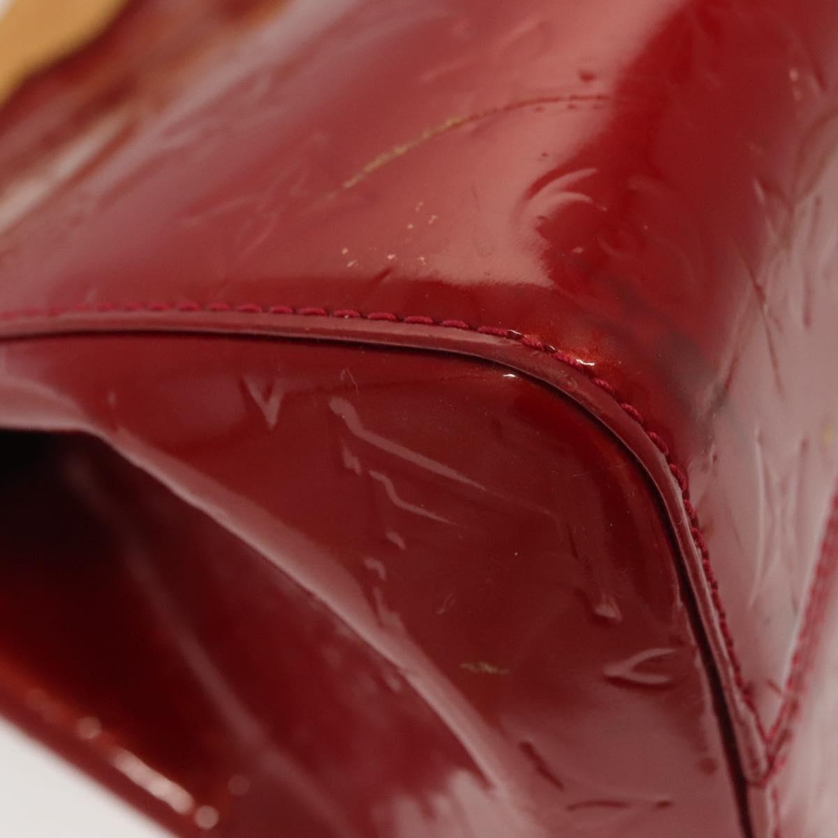 LOUIS VUITTON Monogram Vernis Brea PM Hand Bag Red M91623 LV Auth ep10407