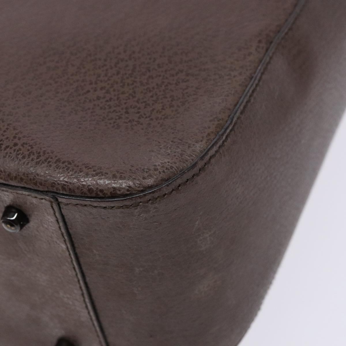 GUCCI Bamboo Hand Bag Leather Dark Brown 002 1118 0462 Auth ep10462