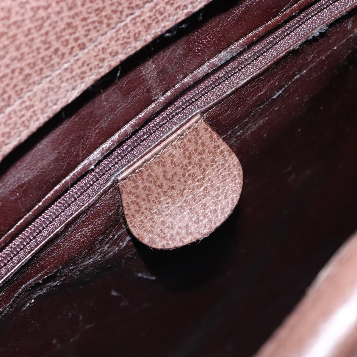 GUCCI Bamboo Hand Bag Leather Dark Brown 002 1118 0462 Auth ep10462