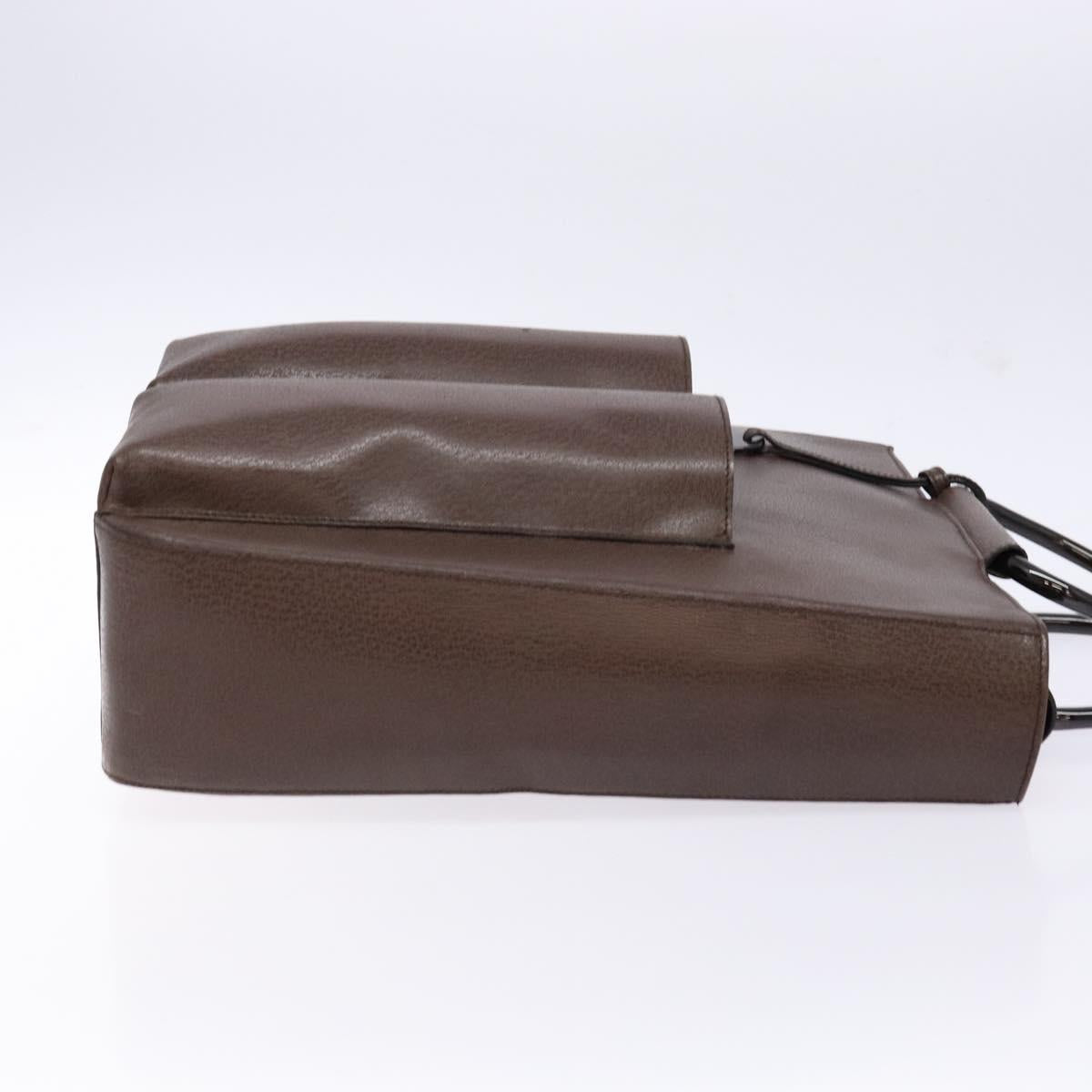 GUCCI Bamboo Hand Bag Leather Dark Brown 002 1118 0462 Auth ep10462