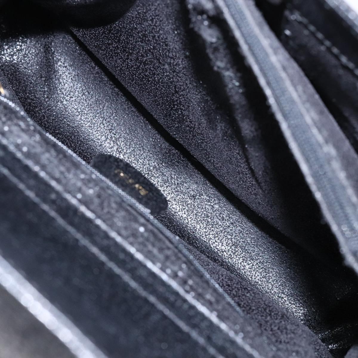 GUCCI Bamboo Hand Bag Leather Black Gold Auth ep10488