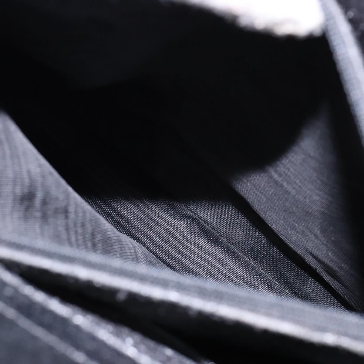 GUCCI Bamboo Hand Bag Leather Black Gold Auth ep10488