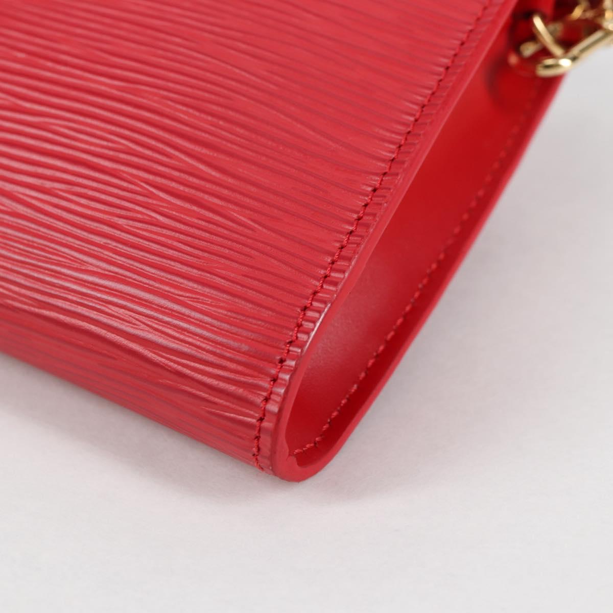 LOUIS VUITTON Epi Pochette Accessoires Pouch Red M52947 LV Auth ep10505V