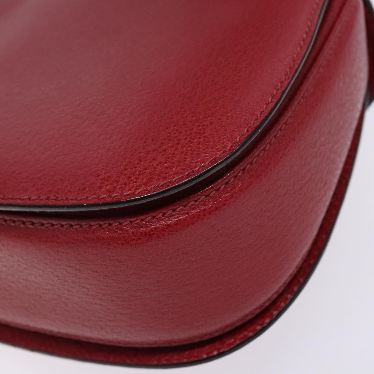GUCCI Bamboo Hand Bag Leather Red Gold 000 46 0188 Auth ep10510