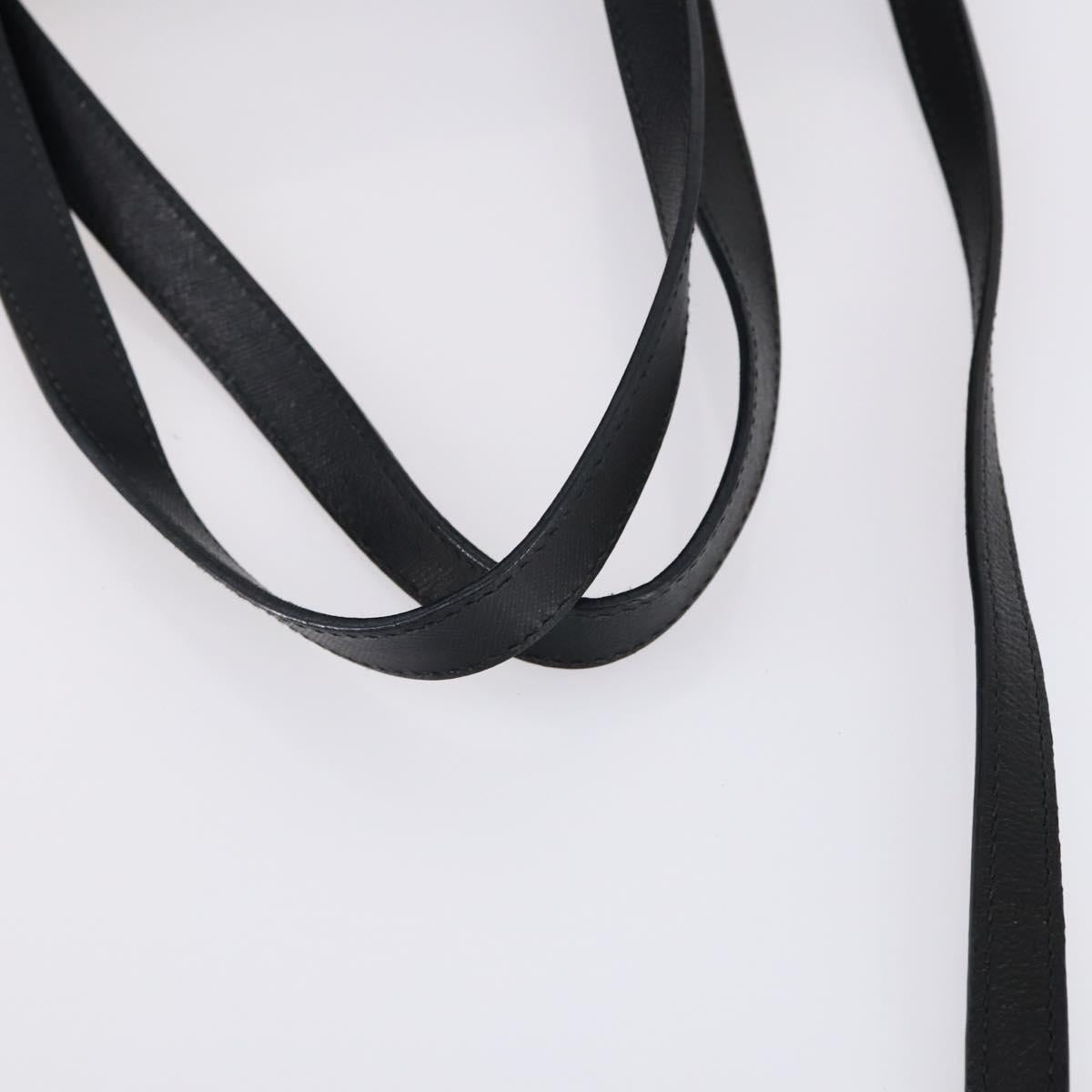 PRADA Tote Bag Leather 2way Black Silver Auth ep10526