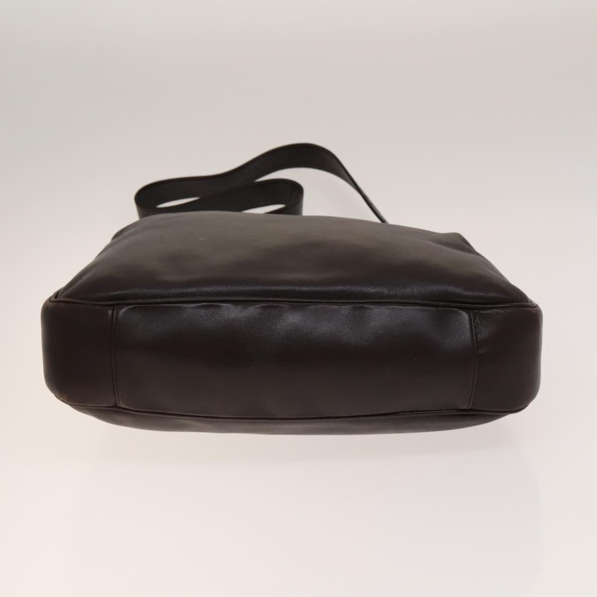 GUCCI Bamboo Hand Bag Leather 2way Brown Gold Auth ep10532