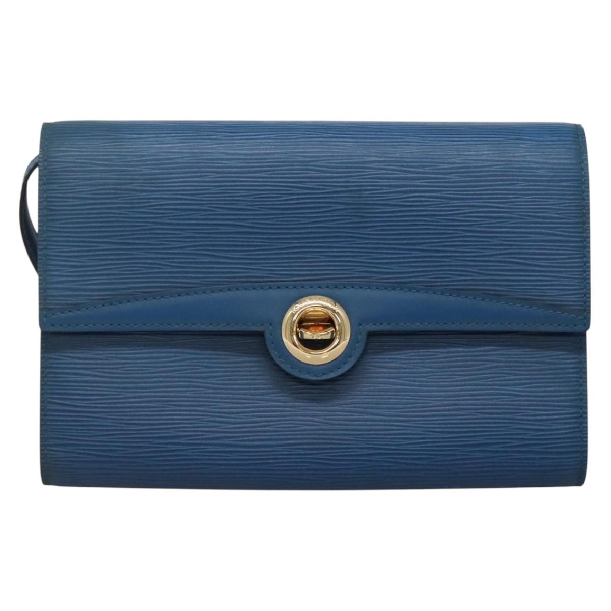 LOUIS VUITTON Epi Pochette Arche Shoulder Bag Blue M52575 LV Auth ep10558