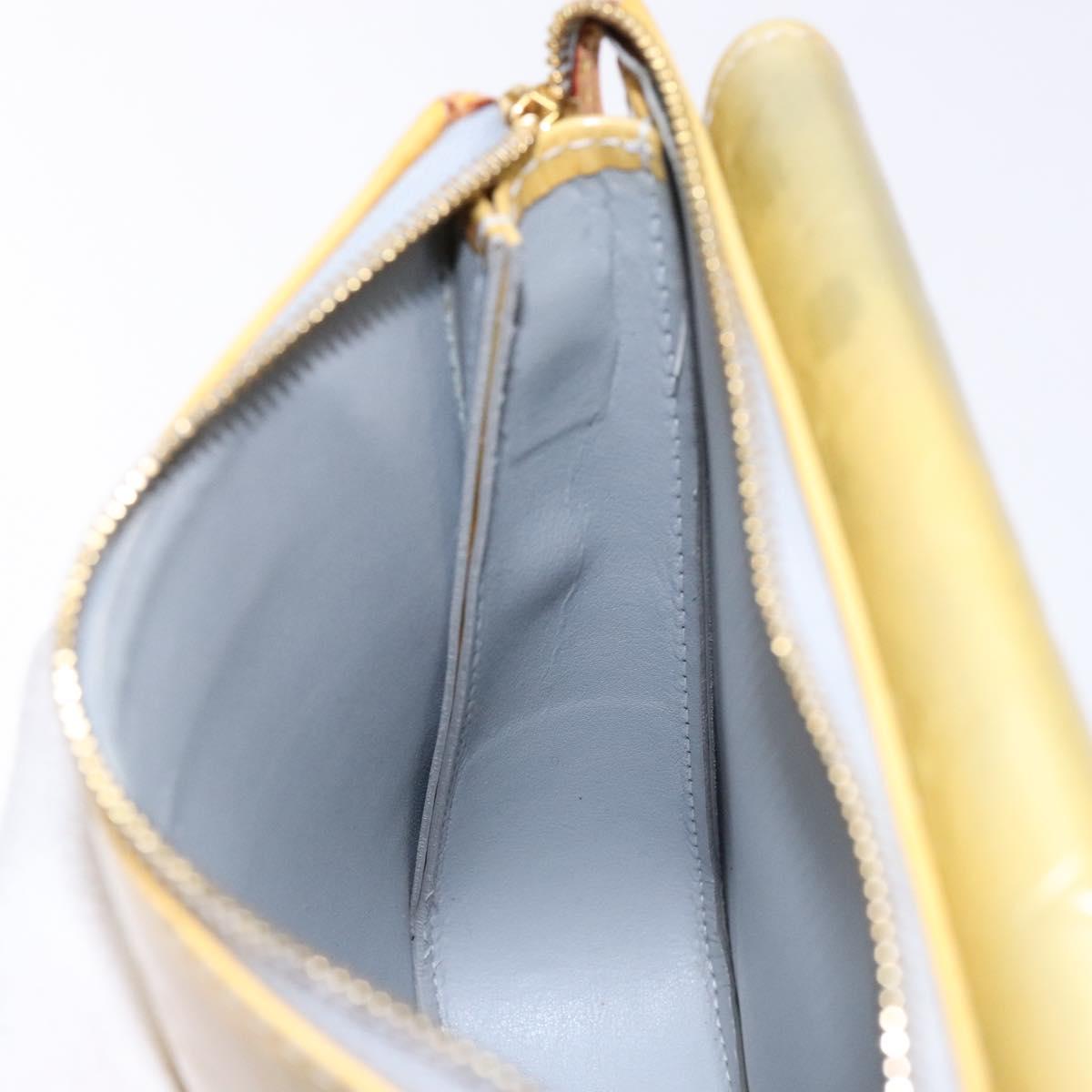 LOUIS VUITTON Monogram Vernis Motto Accessory Pouch Gris M91030 LV Auth ep10575