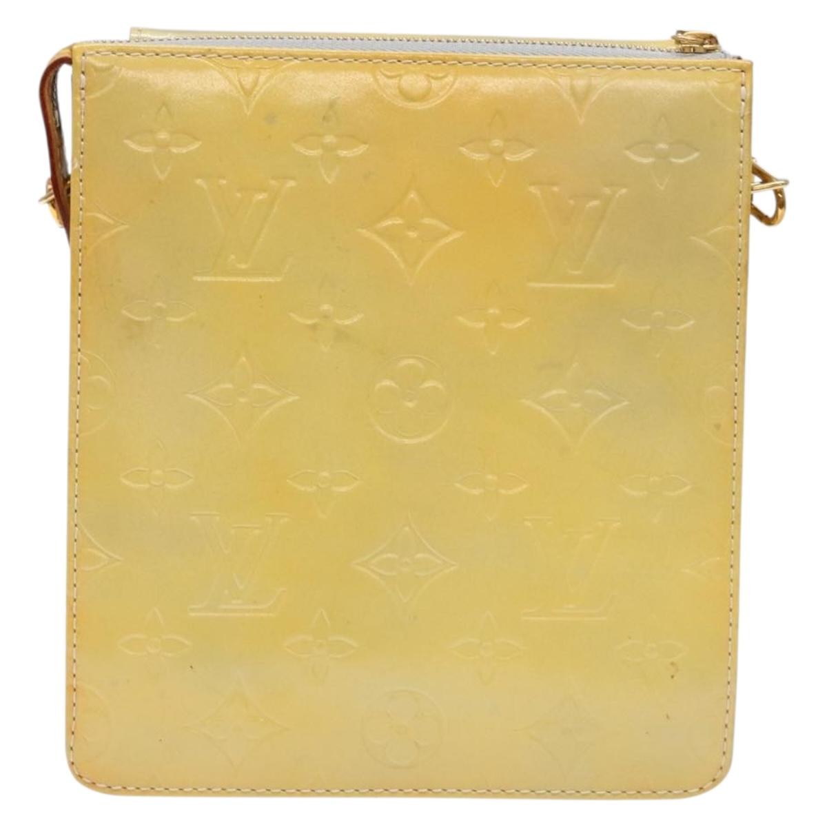 LOUIS VUITTON Monogram Vernis Motto Accessory Pouch Gris M91030 LV Auth ep10575
