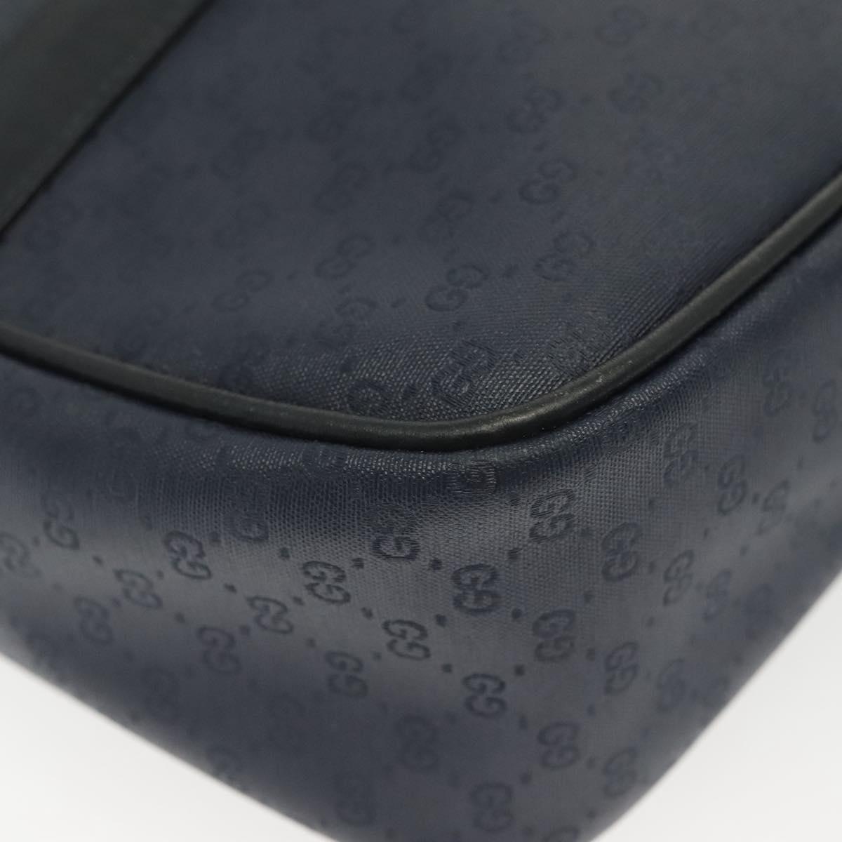 GUCCI Micro GG Supreme Chain Shoulder Bag PVC Navy Gold 001 14 0412 Auth ep10578